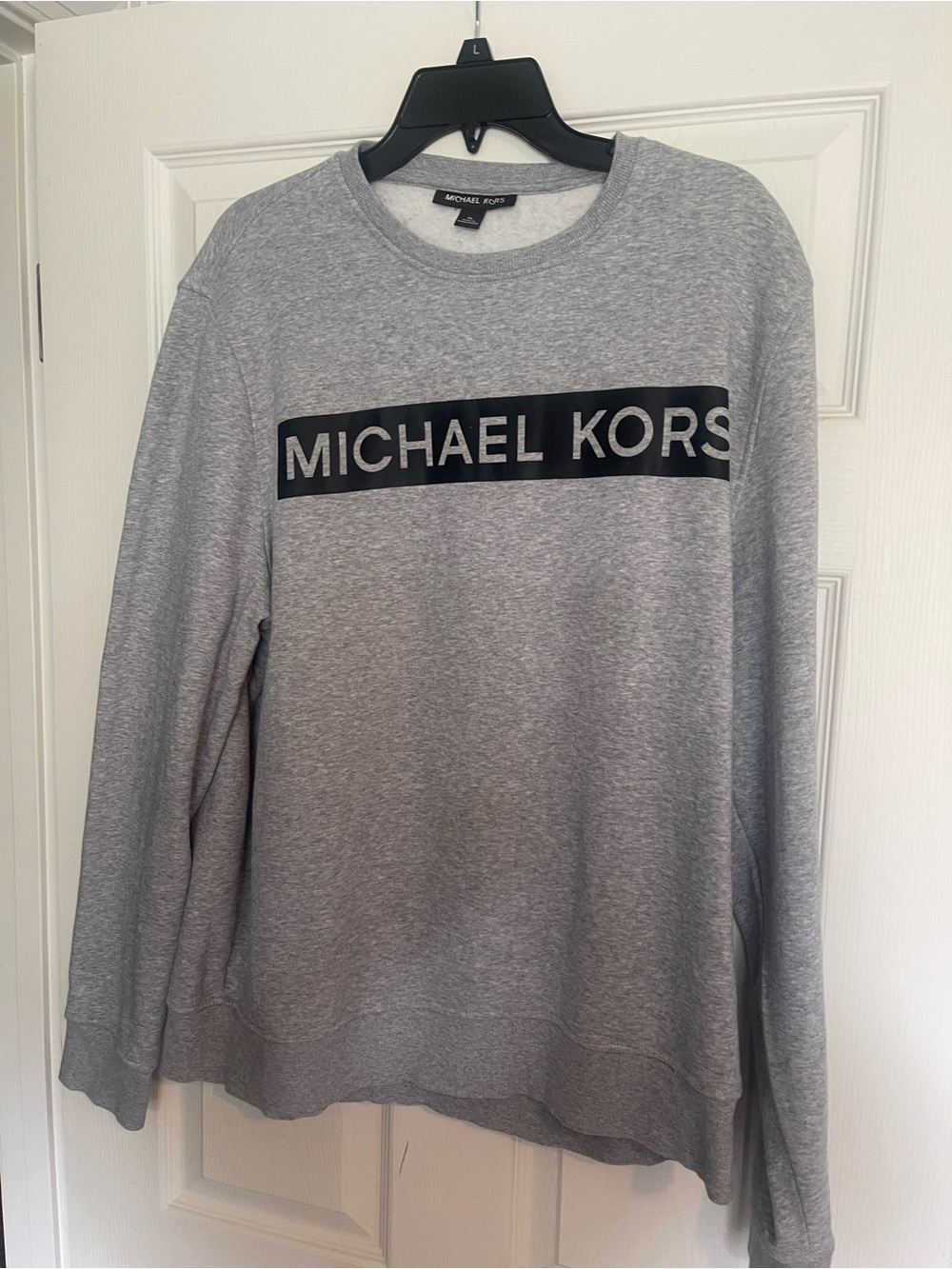 Michael Kors Light Gray Logo Pullover Sweatshirt